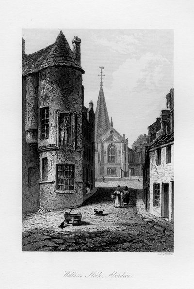 Wallaces Nook, Aberdeen, 1840 od Charles J. Smith
