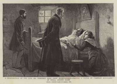 Vzpomínka na irského hlavního tajemníka zesnulého pana Forstera, který navštívil oběť kapitána Moonlight v Tulla, hrabství Clare od Charles J. Staniland