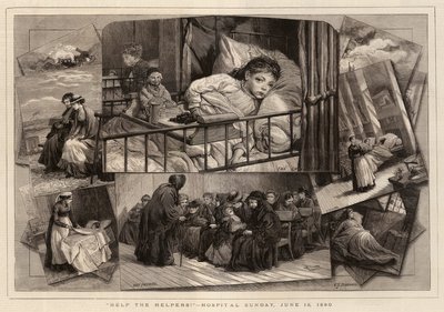 Pomozte pomocníkům!, Nemocnice neděle 13. června 1880 od Charles J. Staniland