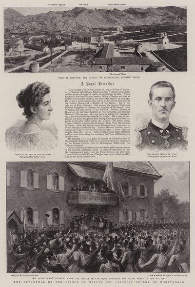 Zasnoubení prince neapolského a princezny Heleny Černé Hory od Charles J. Staniland