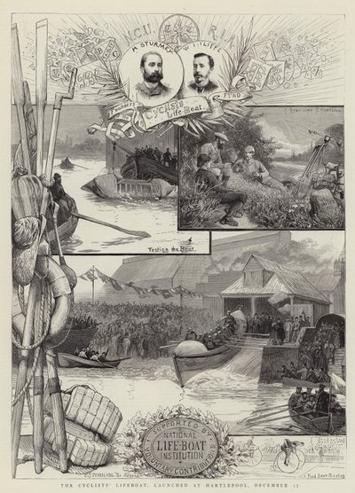 Cyklistický záchranný člun, spuštěný v Hartlepoolu, 17. prosince od Charles J. Staniland