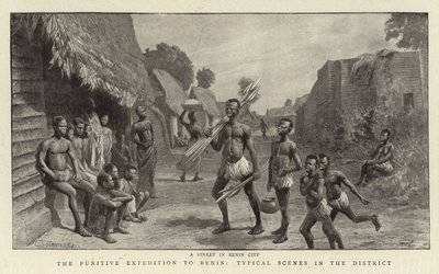 Trestná expedice do Beninu, typické scény v okrese od Charles J. Staniland