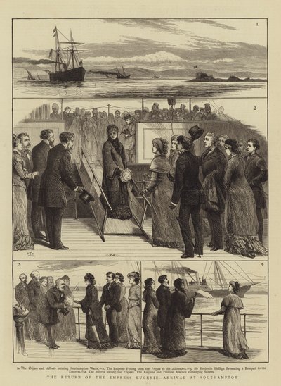 Návrat císařovny Eugenie, příjezd do Southamptonu od Charles J. Staniland