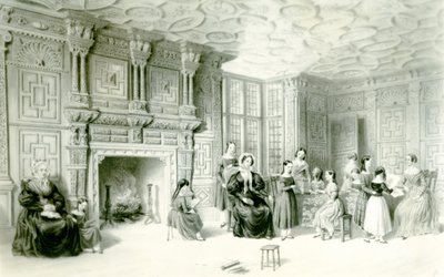 Učebna v Campden House, c.1840 (rytina) od Charles James Richardson