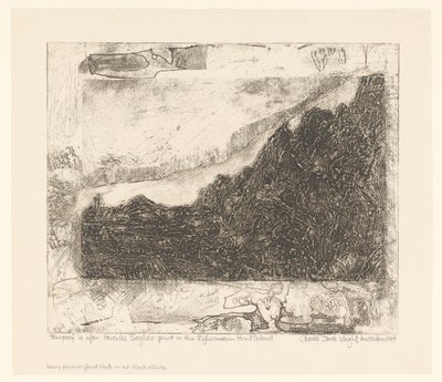 Skalnatá krajina se silnicemi a řekou od Charles James Wright (signed by artist)