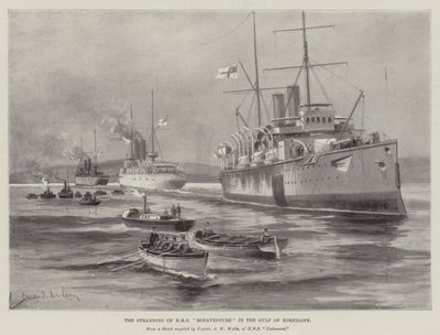 Uvíznutí lodi HMS Bonaventure v Korniloffském zálivu od Charles John de Lacy