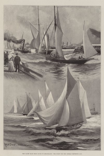 Závod jachet z Doveru na Helgoland, start o Pohár německého císaře od Charles John de Lacy
