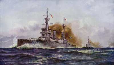 Slavný bitevní křižník - HMS Invincible od Charles John de after Lacy