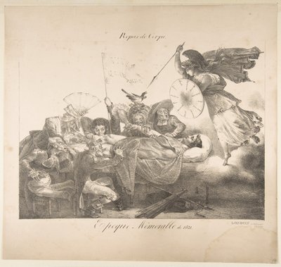 Tělová jídla. Památná éra 1821, 1821. od Charles Joseph Hullmandel