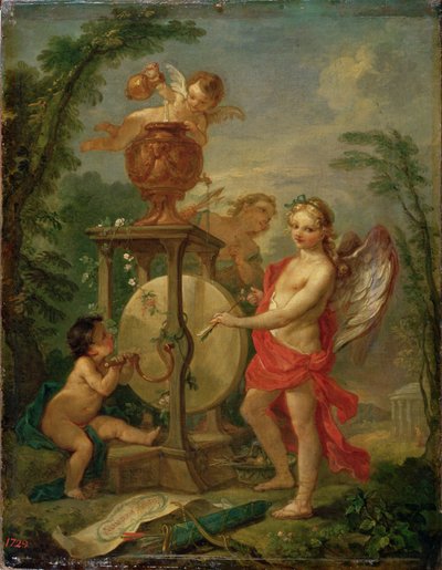 Amor brousící šíp, 1750 od Charles Joseph Natoire