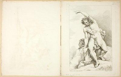 Figura (recto a verso), z Premier livre de Figures d’Academies, částečně vyrytých profesory Královské akademie od Charles Joseph Natoire