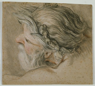 Hlava boha moře od Charles Joseph Natoire
