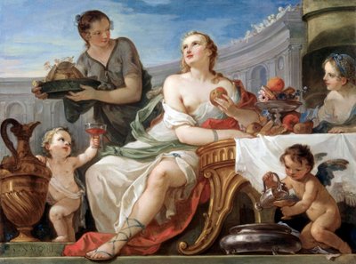 "The Banquet of Psyche" Obraz od Charles Joseph Natoire (Charles-Joseph Natoire od Charles Joseph Natoire