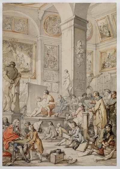 Životní třída na Královské akademii malířství a sochařství, 1746 od Charles Joseph Natoire