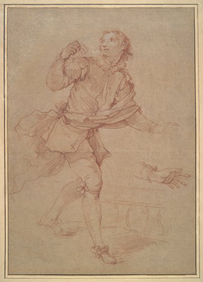 Studie mladého muže, studium tapisérie, Sancho od Charles Joseph Natoire