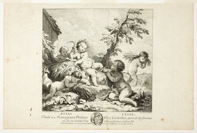 Léto, druhá deska z The Four Seasons od Charles Joseph Natoire