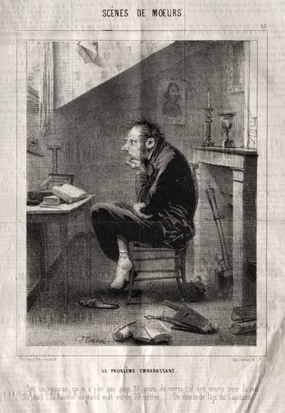 Scény chování: trapný problém.... od Charles Joseph Traviès de Villers