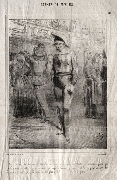 Scény chování: Vidíte, tohle narážko od Pamely, která mě celý týden tulí.... od Charles Joseph Traviès de Villers