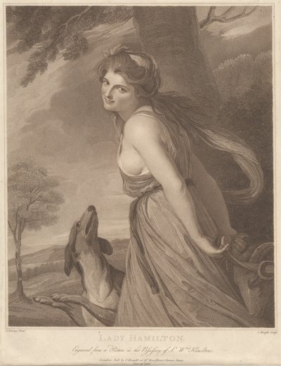 Lady Hamilton jako Bacchante od Charles Knight