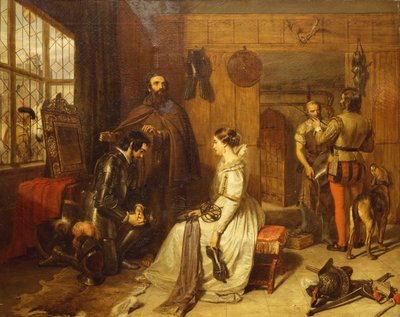 Požehnání na rozloučenou – „Mluv pravdivě o svém rytířství a své přísaze“, od Charles Landseer
