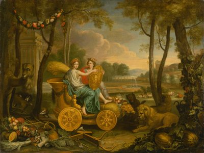 Alegorie čtyř živlů: Země. Návrh na gobelín pro krále Ludvíka XIV. 1680. od Charles Le Brun