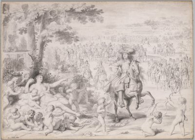 Ludvík XIV. Zajat Venuší, počátek 70. let 17. století. od Charles Le Brun