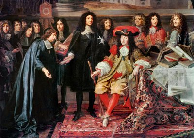 Ludvík XIV. zakládá Akademii věd... od Charles Le Brun