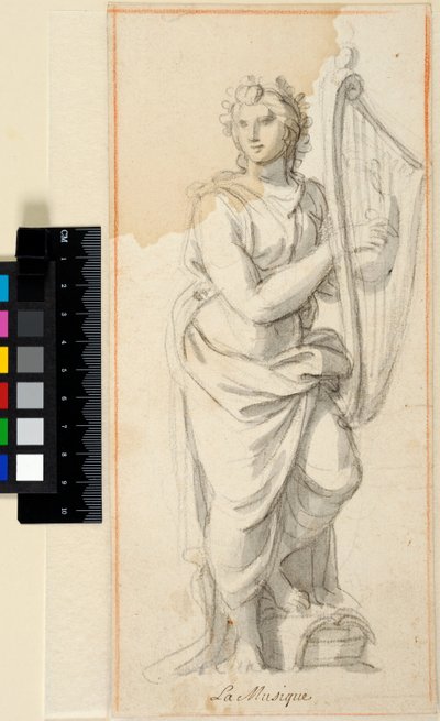 Hudba. Návrh na sochu od Charles Le Brun
