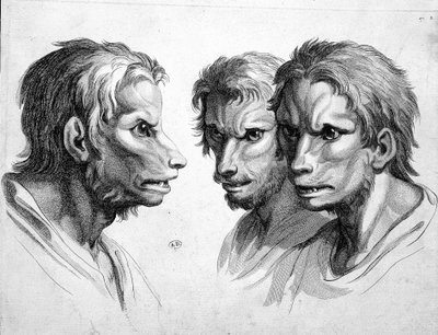 Tři tváře vlkodlaka (vlkodlaka) - od Le Bruna od Charles Le Brun