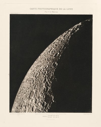 Carte photographique de la lune, planche VI (Fotografická mapa Měsíce, deska VI),22. února 2012 od Charles le Morvan