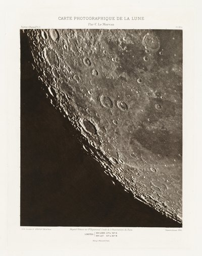 Carte photographique de la lune, planche XII.A (Fotografická mapa Měsíce, deska XII.A),11. října 2013 od Charles le Morvan
