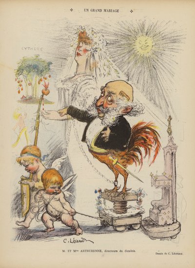 Velkolepé manželství. Ilustrace k filmu Le Rire od Charles Leandre