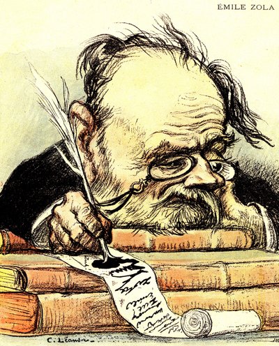 Emile Zolan (1840-1902) kirjoittama sarjakuva, josta ilmeisesti puuttuu inspiraatiota - Charles Leandren kuvitus elokuvassa "The Rire" od Charles Leandre