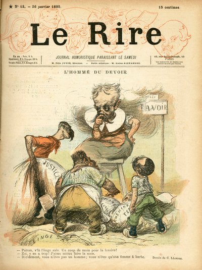 Obálka „“Le Lire“, Satirický v barvách od Charles Leandre