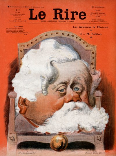 Titulní strana francouzského satirického listu "Le Rire" 9. prosince od Charles Leandre