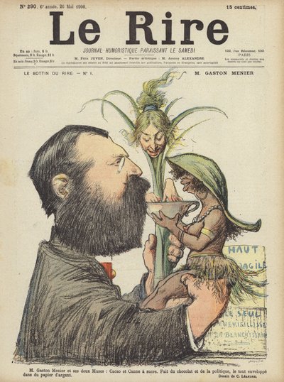 Gaston Menier, ilustrace pro Le Rire od Charles Leandre