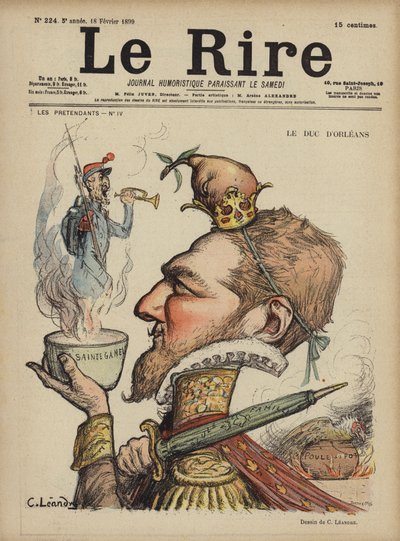 Le Duc DOrleans, ilustrace pro Le Rire od Charles Leandre