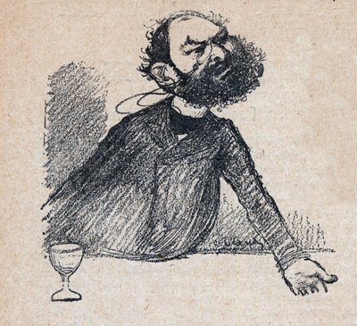 Leon Bourgeois (1851-1925) francouzský státník - rytina do „Our Dear Sovereign“ od Paula Bosqa - ilustrace Charles Leandre (1862-1934) 1898 - od Charles Leandre