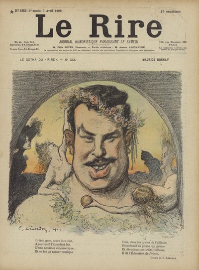 Maurice Donnay, ilustrace pro Le Rire od Charles Leandre