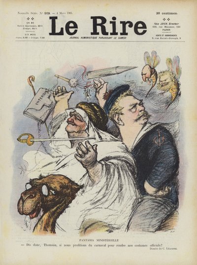 Ministerská fantazie. Ilustrace pro Le Rire od Charles Leandre
