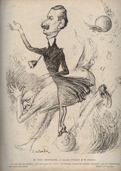 Pan Paul Deschanel, nový předseda Sněmovny - Cartoon od Charlese Leandra (1862-1934) v „The Rire“““ 1898 od Charles Leandre