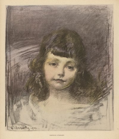 Portrét dítěte (barevné lito) od Charles Leandre