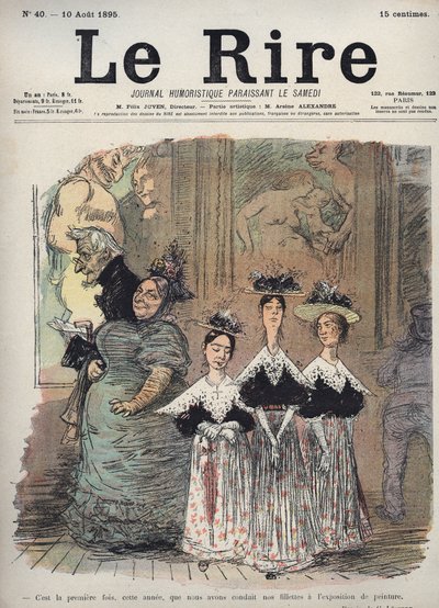 Je to letos poprvé, co jsme naše děvčata zavedli na výstavu obrazů - karikatury Charlese Leandra (1862-1934) v „“Le Rire“““ dne 10. od Charles Leandre