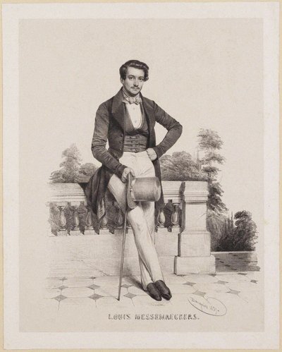 Portrét skladatele Louise Messemaeckerse 1809-1889, 1837. od Charles Louis Baugniet