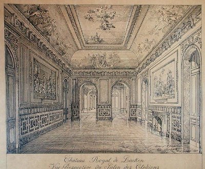 Salon des Clodions v královském paláci v Laekenu od Charles Louis Girault