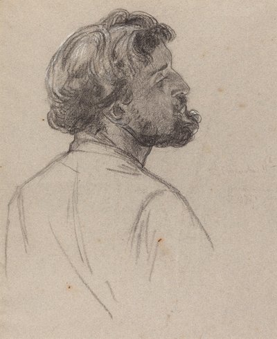 Hlava vousatého gentlemana od Charles Louis Lucien Muller