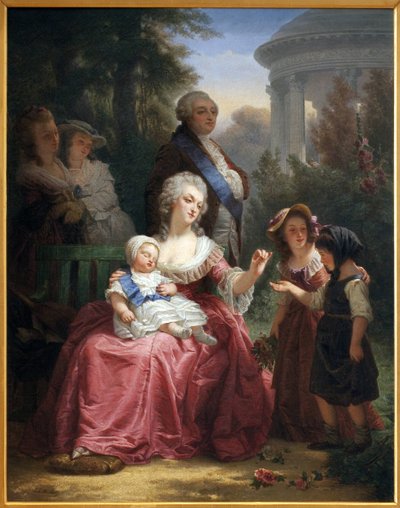 Francouzská královská rodina v Trianonu, kolem roku 1860 od Charles Louis Lucien Muller