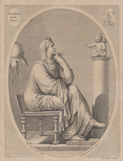 Grandeur de la pierre, po Eliz. Cheron, 1665-1728. od Charles Louis Simonneau