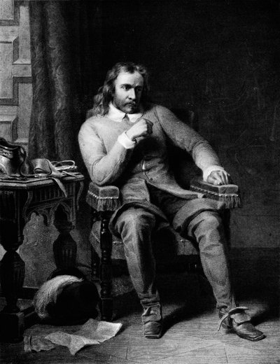 Cromwell Resolving to Refuse the Crown, c1858, 1911 od Charles Lucy