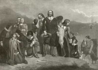 Přistání otců poutníků v Americe, 1620 od Charles Lucy